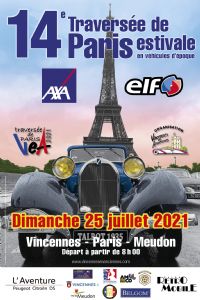 14e Traversée de Paris estivale en véhicules d'époque. Le dimanche 25 juillet 2021 à Vincennes. Val-de-Marne.  08H15
